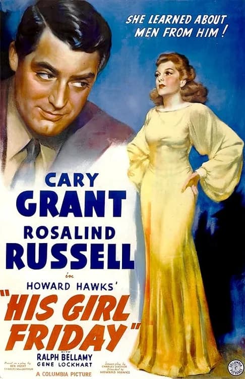 His Girl Friday film posteri